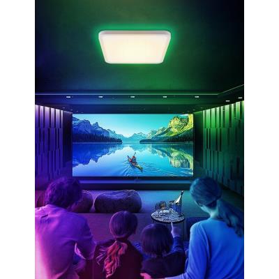 IMMAX NEO LITE TUDO SMART stropní svítidlo s RGB podsvícením 40x40cm, 50W Wi-Fi bílá, TUYA