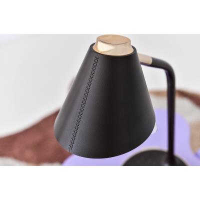 IMMAX LED stolní lampička FINCH/ Qi nabíjení/ 9W/ 12V/2A/ stmívatelná/ hnědá + zlaté prvky