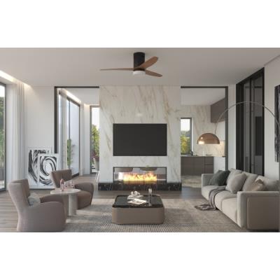 IMMAX NEO LITE VENTO SMART stropní svítidlo s ventilátorem 18W TUYA Wi-Fi hnědo-černé