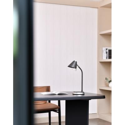 IMMAX LED stolní lampička FINCH/ Qi nabíjení/ 9W/ 12V/2A/ stmívatelná/ šedá + stříbrné prvky