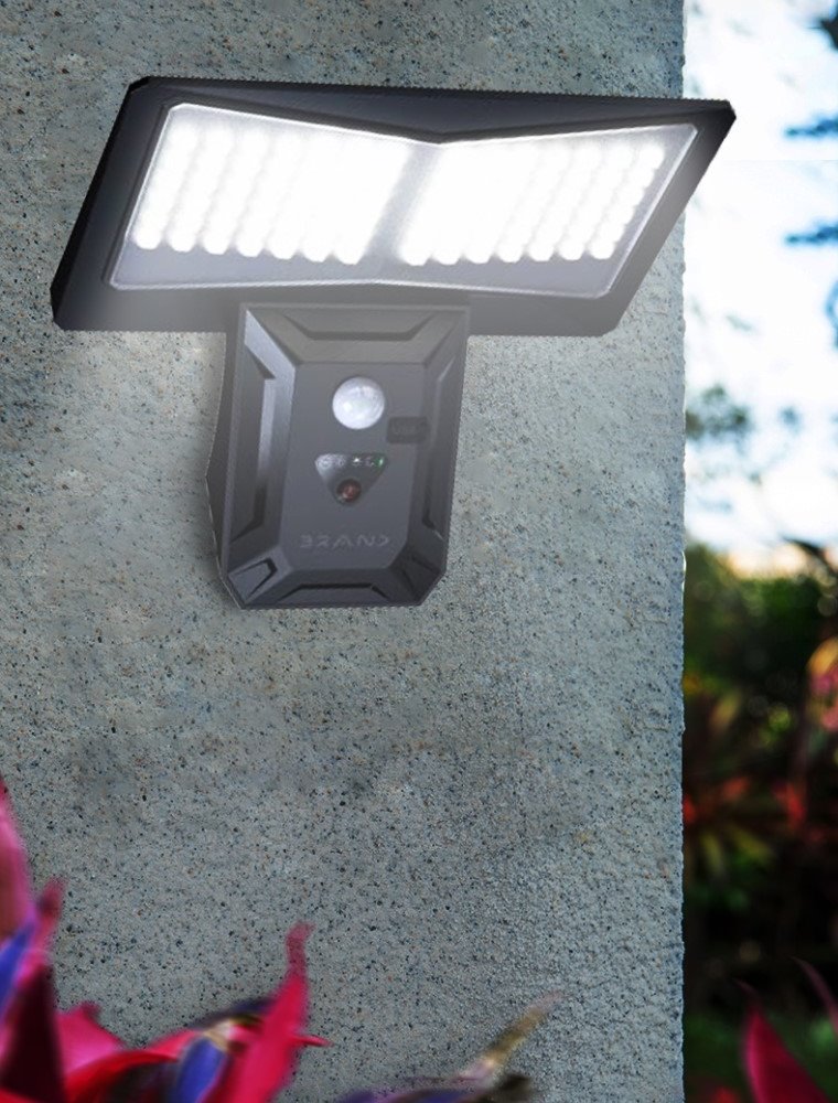 IMMAX WING venkovní solární nástěnné LED osvětlení s PIR čidlem, černé, 4W