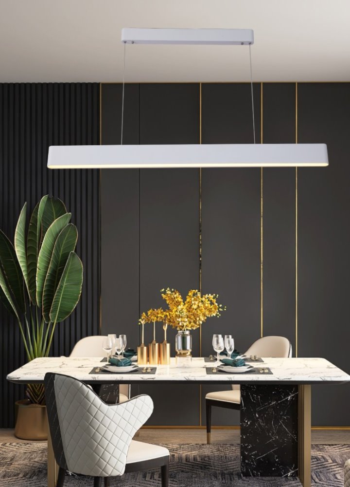 IMMAX NEO MILANO SMART závěsné lineání svítidlo 120cm, CCT 40W/RGB 18W, bílé Zigbee 3.0, TUYA