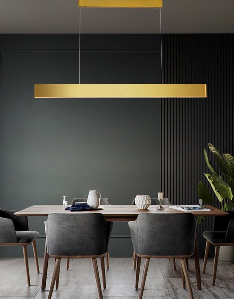 IMMAX NEO MILANO SMART závěsné lineární svítidlo 120cm, CCT 40W/RGB 18W, zlaté Zigbee 3.0, TUYA