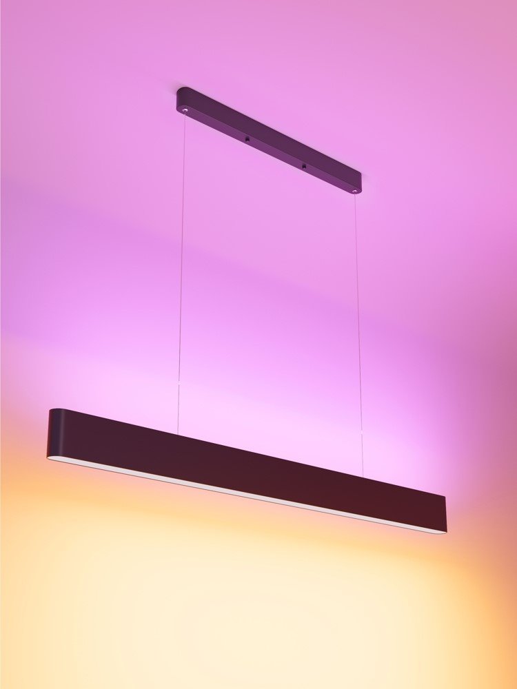 IMMAX NEO MILANO SMART závěsné lineární svítidlo 120cm, CCT 40W/RGB 18W, černé Zigbee 3.0, TUYA