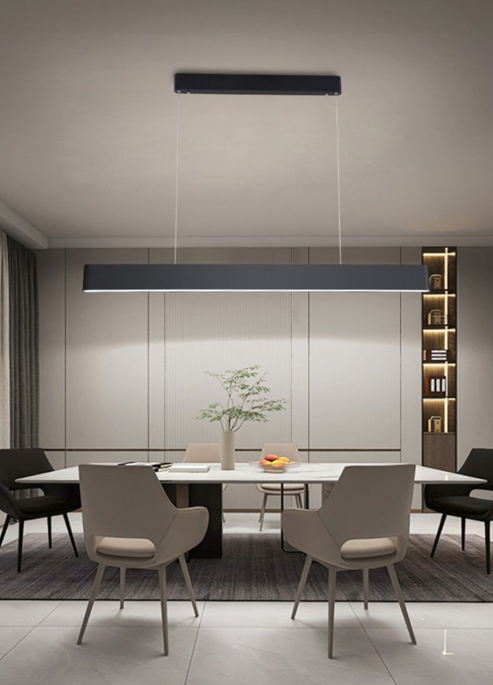 IMMAX NEO MILANO SMART závěsné lineární svítidlo 120cm, CCT 40W/RGB 18W, černé Zigbee 3.0, TUYA