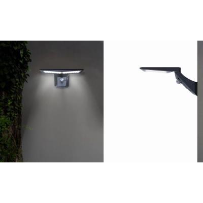 IMMAX WING venkovní solární nástěnné LED osvětlení s PIR čidlem, černé, 4W