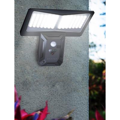 IMMAX WING venkovní solární nástěnné LED osvětlení s PIR čidlem, černé, 4W