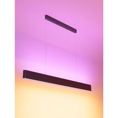 IMMAX NEO MILANO SMART závěsné lineární svítidlo 120cm, CCT 40W/RGB 18W, černé Zigbee 3.0, TUYA