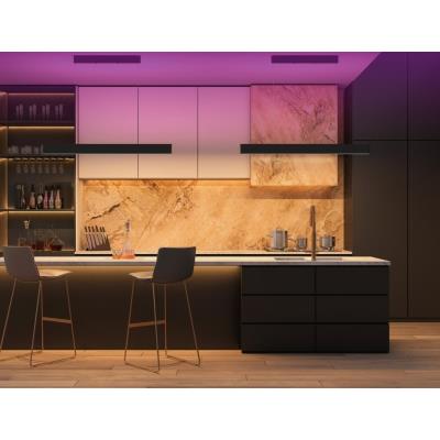 IMMAX NEO MILANO SMART závěsné lineární svítidlo 120cm, CCT 40W/RGB 18W, černé Zigbee 3.0, TUYA