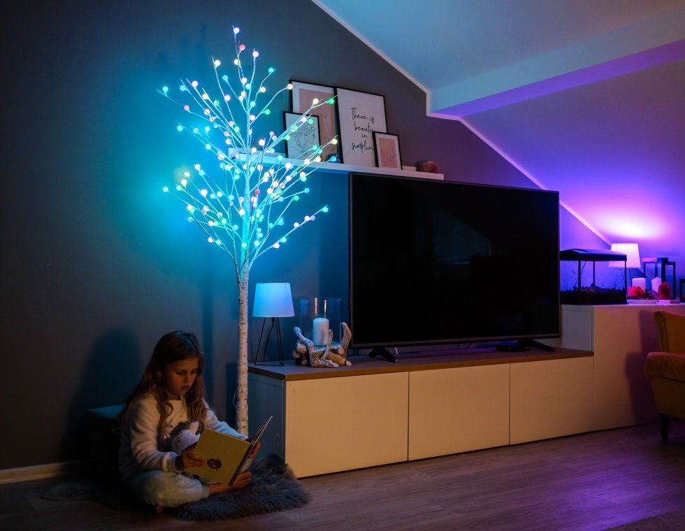 IMMAX NEO LITE SMART vánoční LED strom, RGB+CW, Wi-Fi, TUYA, 180cm