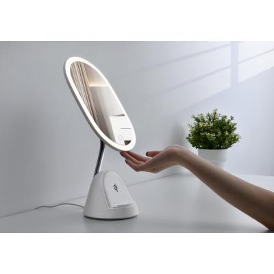 IMMAX LED kosmetické zrcátko FACE 3v1/ stojánek s Qi nabíjením/ 18W/ 70lm/ DC 12V/1,5A/ bílé