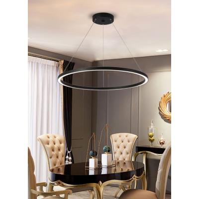 IMMAX NEO FINO SMART závěsné svítidlo 1 kruh, 80cm, 60W, černé, Zigbee 3.0, TUYA