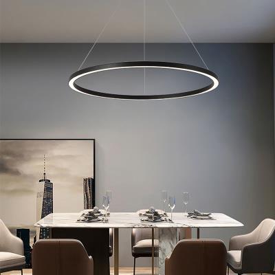 IMMAX NEO FINO SMART závěsné svítidlo 1 kruh, 80cm, 60W, černé, Zigbee 3.0, TUYA