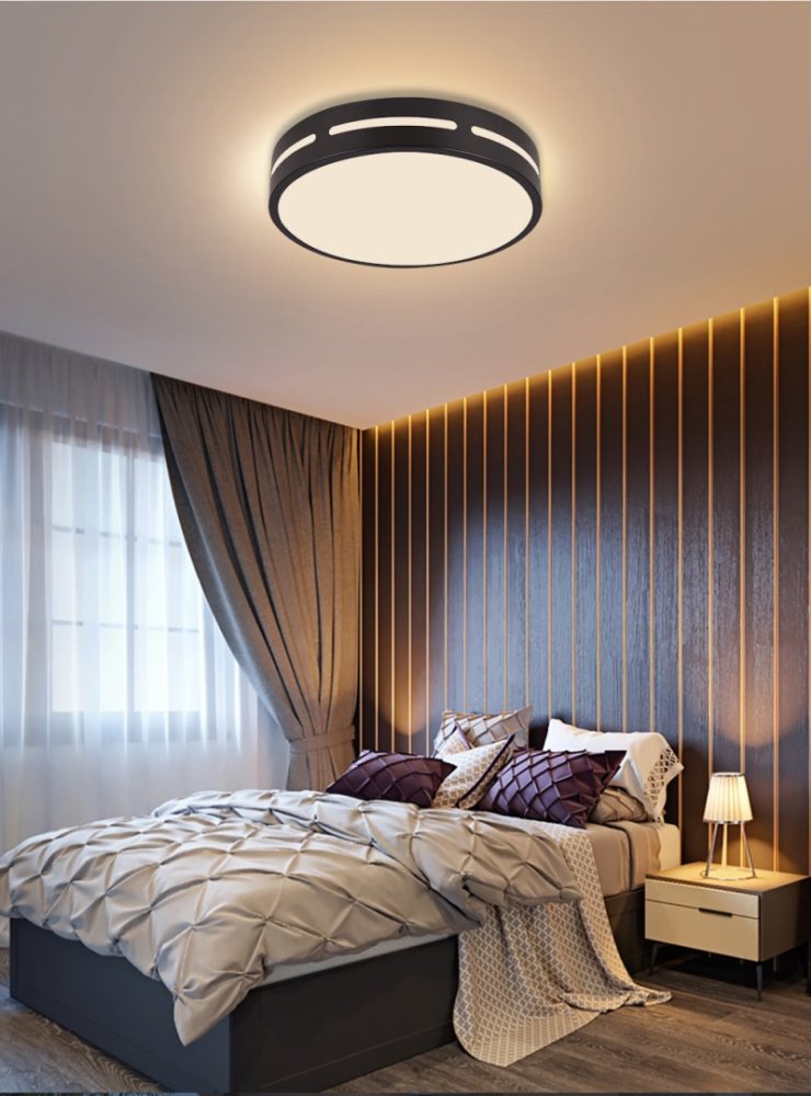 IMMAX NEO LITE PERFECTO SMART stropní svítidlo kruh 40cm, 24W černé TUYA Wi-Fi