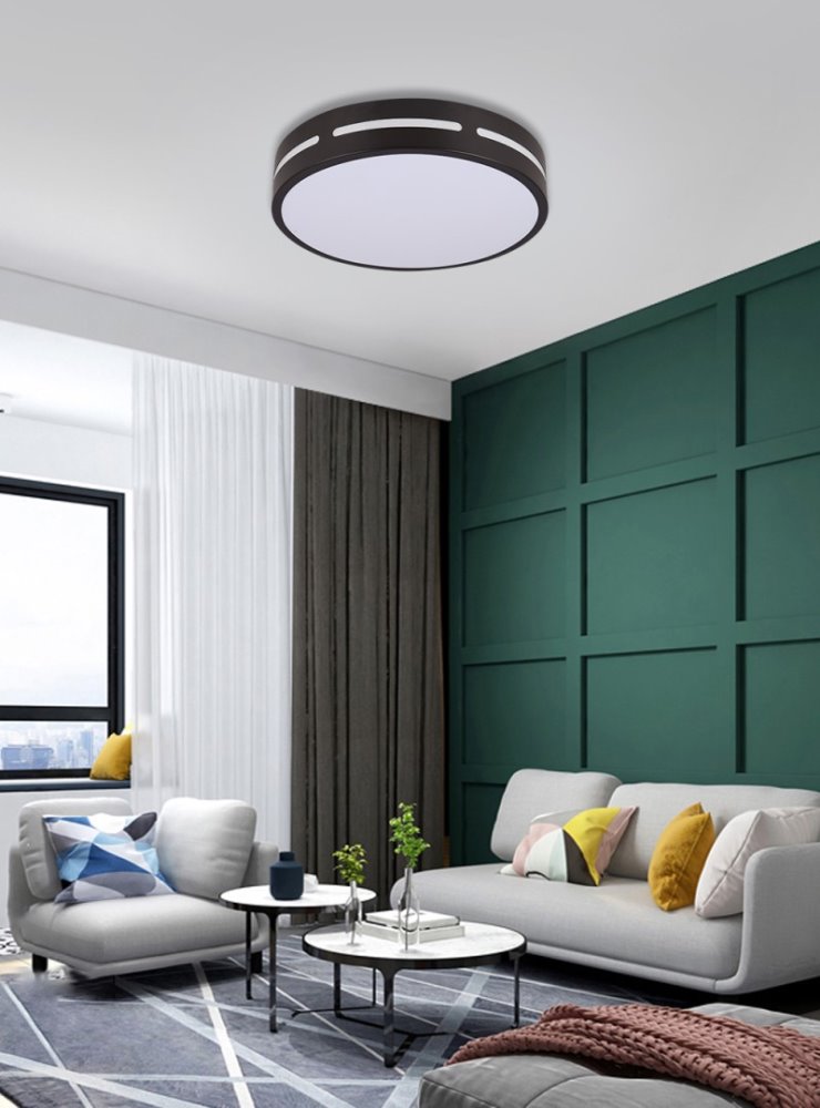 IMMAX NEO LITE PERFECTO SMART stropní svítidlo kruh 40cm, 24W černé TUYA Wi-Fi