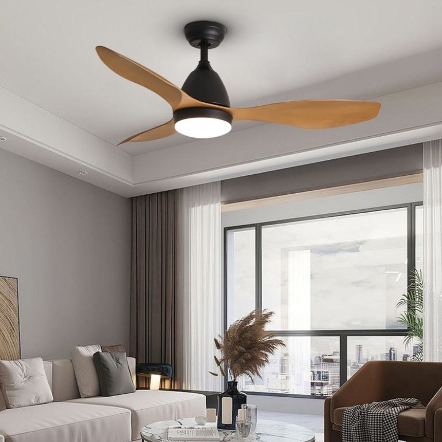 IMMAX NEO LITE FRESCO SMART stropní svítidlo s ventilátorem 18W TUYA Wi-Fi hnědo-černé
