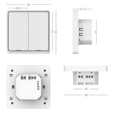 IMMAX NEO SMART vypínač 2-tlačítkový Wi-Fi, 230V, TUYA