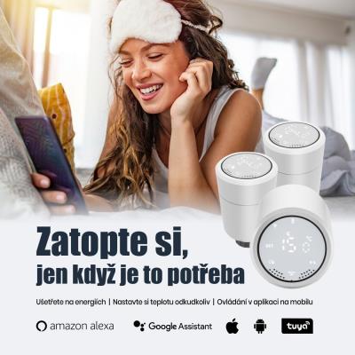 IMMAX NEO SMART Termostatická hlavice Zigbee, TUYA
