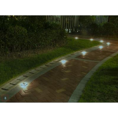 IMMAX TERRACE venkovní solární LED osvětlení/ 1,5W/ 30lm/ IP68/ 110x110x22mm/ černá