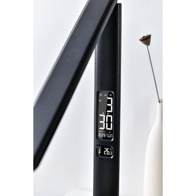 IMMAX LED stolní lampička Kingfisher/ 9W/ 450lm/ 12V/1A/ 3 různé barvy světla/ sklápěcí rameno/ USB/ černá