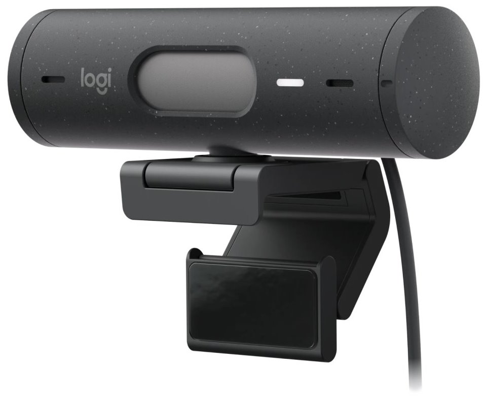 Logitech webkamera BRIO 500, Full HD, 4x zoom,RightLight 4 s HDR, grafitová,USB-C