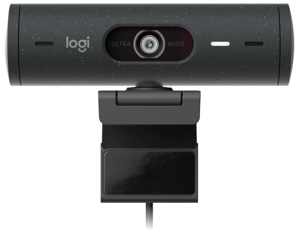 Logitech webkamera BRIO 500, Full HD, 4x zoom,RightLight 4 s HDR, grafitová,USB-C