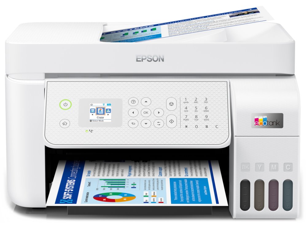 Epson EcoTank L5316/ 5760 x 1440/ A4/ MFZ/ LCD/ ITS/ ADF/ 4 barvy/ Wi-Fi/ USB/ 5 let záruka po registraci