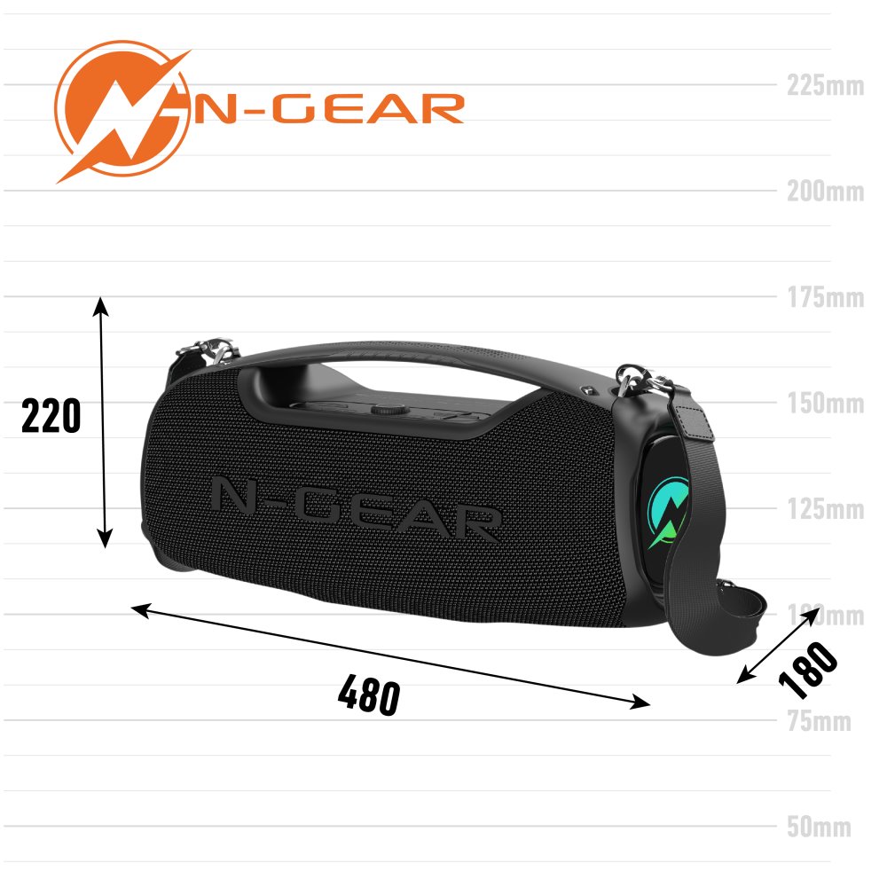 N-GEAR NRG 500/ BT/ 500W/ USB/ LED/ TWS/ IPX5/ 1x MIC