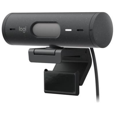 Logitech webkamera BRIO 500, Full HD, 4x zoom,RightLight 4 s HDR, grafitová,USB-C