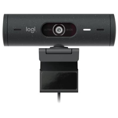 Logitech webkamera BRIO 500, Full HD, 4x zoom,RightLight 4 s HDR, grafitová,USB-C