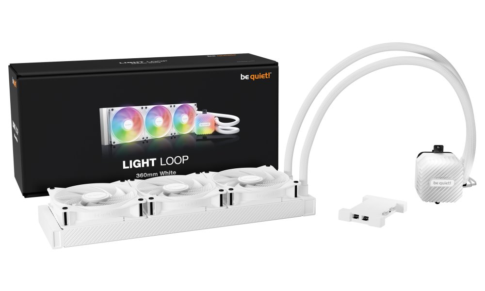 Be quiet! Light Loop vodní chladič CPU ARGB 360mm / 3x120mm / Intel i AMD / bílý