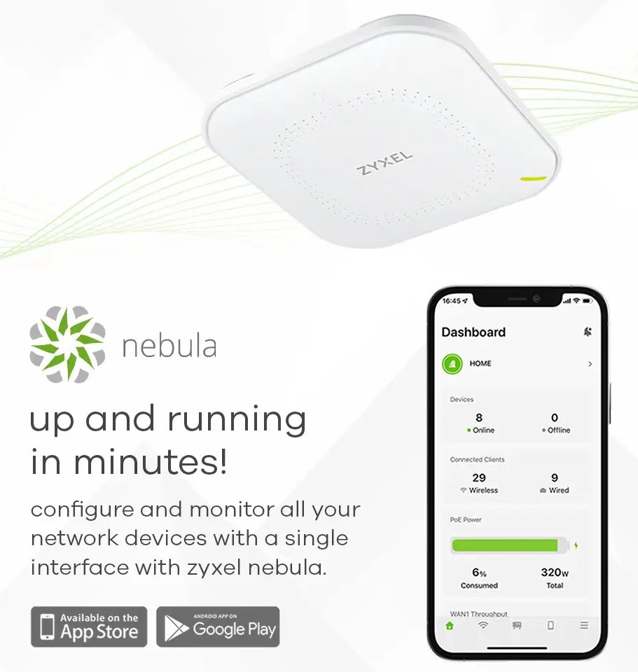 Zyxel NWA50AXPRO Standalone / NebulaFlex Wireless Access Point,  2.5GB LAN Port, 2x2:3x3 MU-MIMO