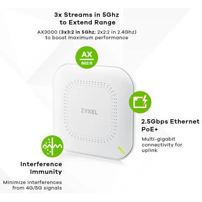 Zyxel NWA50AXPRO Standalone / NebulaFlex Wireless Access Point,  2.5GB LAN Port, 2x2:3x3 MU-MIMO