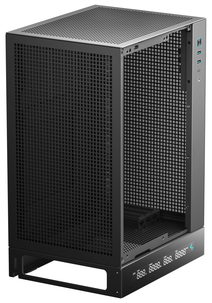 DEEPCOOL skříň CH170 Digital / vertikální miniITX / 2xUSB 3.0 / USB-C / černá