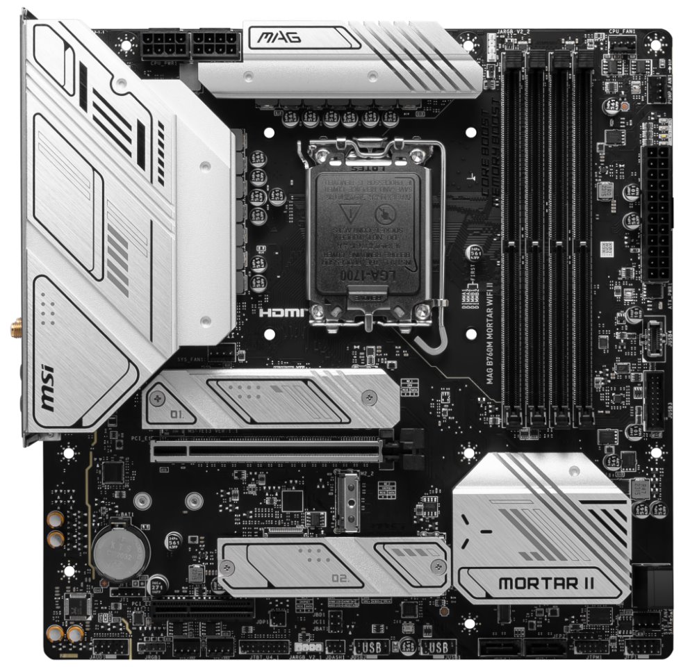 OPRAVENÉ - MSI MAG B760M MORTAR WIFI II / Intel B760 / LGA1700 / 4x DDR5 / 3x M.2 / HDMI / DP / USB-C / WiFi / mATX 