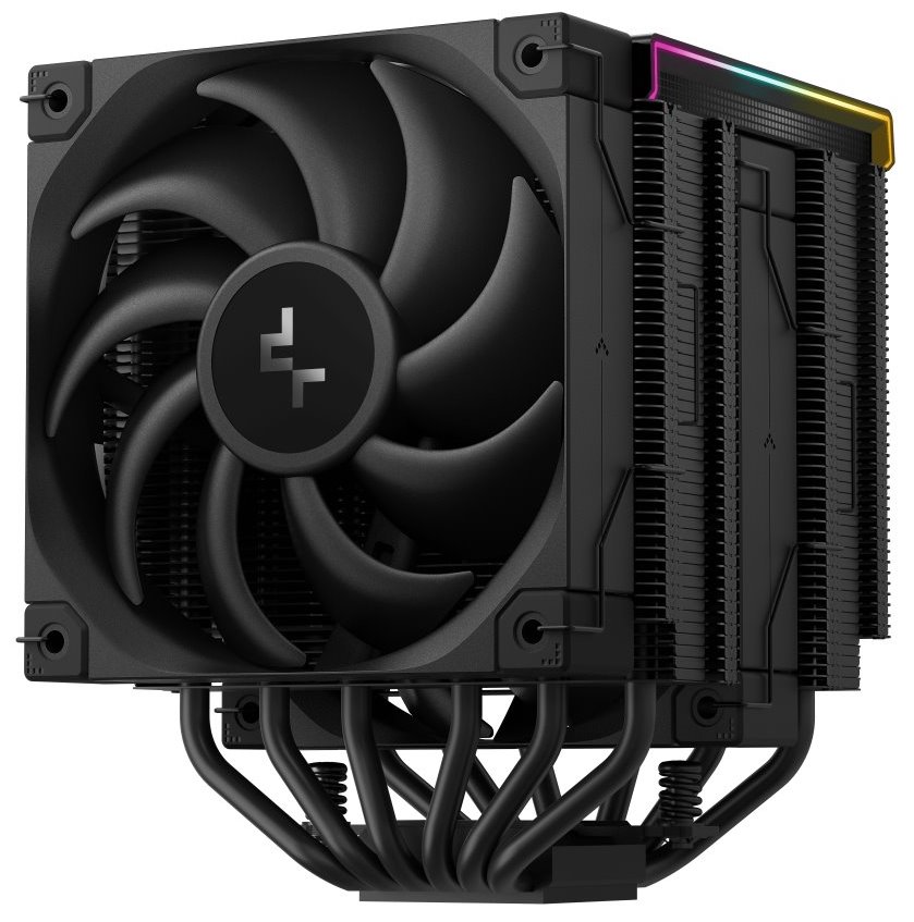 DEEPCOOL chladič AK620 Digital Pro / 2x120mm fan / 6x heatpipes / pro Intel i AMD/ černý / digitální display více hodnot