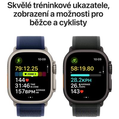 Apple Watch Ultra 2 49mm Černý titan s černým trailovým tahem - M/L