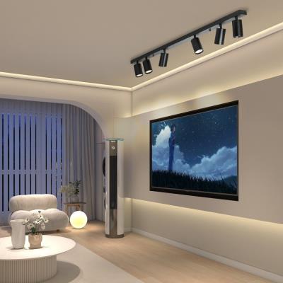 IMMAX PUNTO-6 stropní, nástěnné bodové svítidlo, linear, 6 hlav, černé, pro zdroj typu GU10