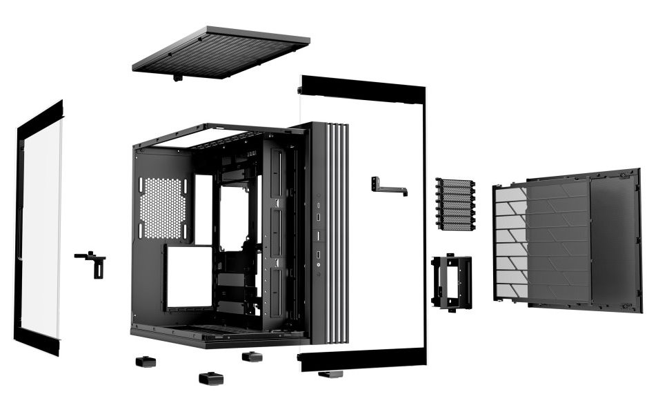 Be quiet! skříň LIGHT BASE 600DX / ATX / ARGB pásek / až 10 fan / 2xUSB / USB-C / panoramatická / černá