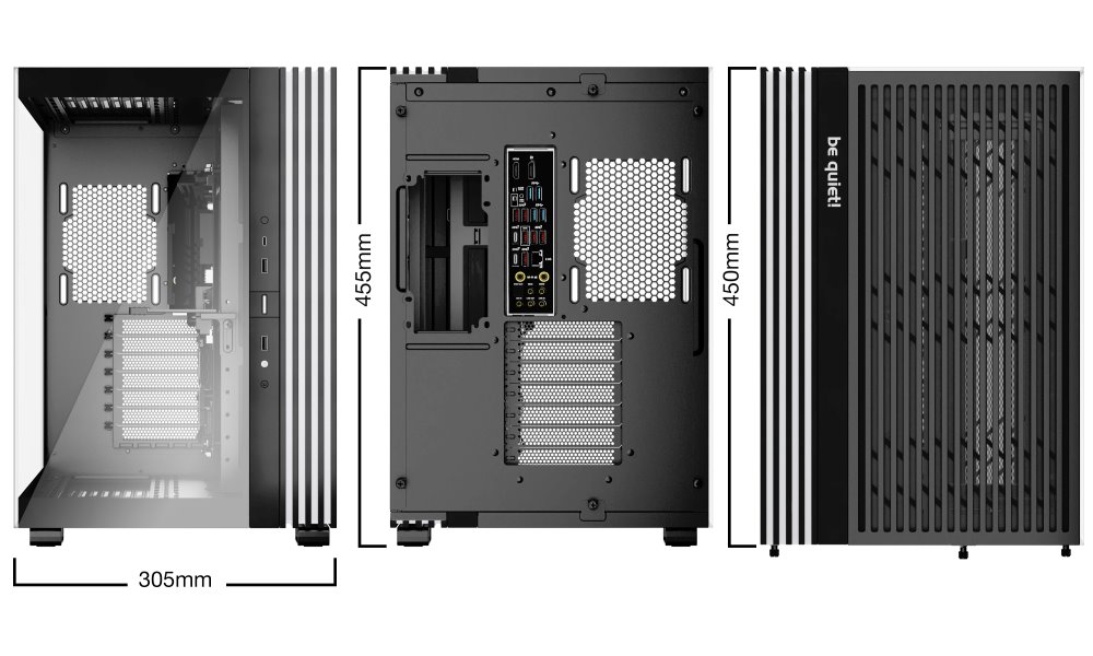 Be quiet! skříň LIGHT BASE 600DX / ATX / ARGB pásek / až 10 fan / 2xUSB / USB-C / panoramatická / černá