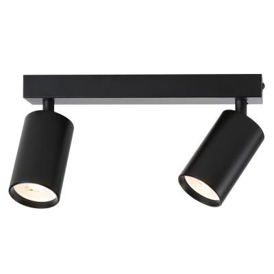 IMMAX PUNTO-2 stropní, nástěnné bodové svítidlo, 2 hlavy, černé, pro zdroj typu GU10