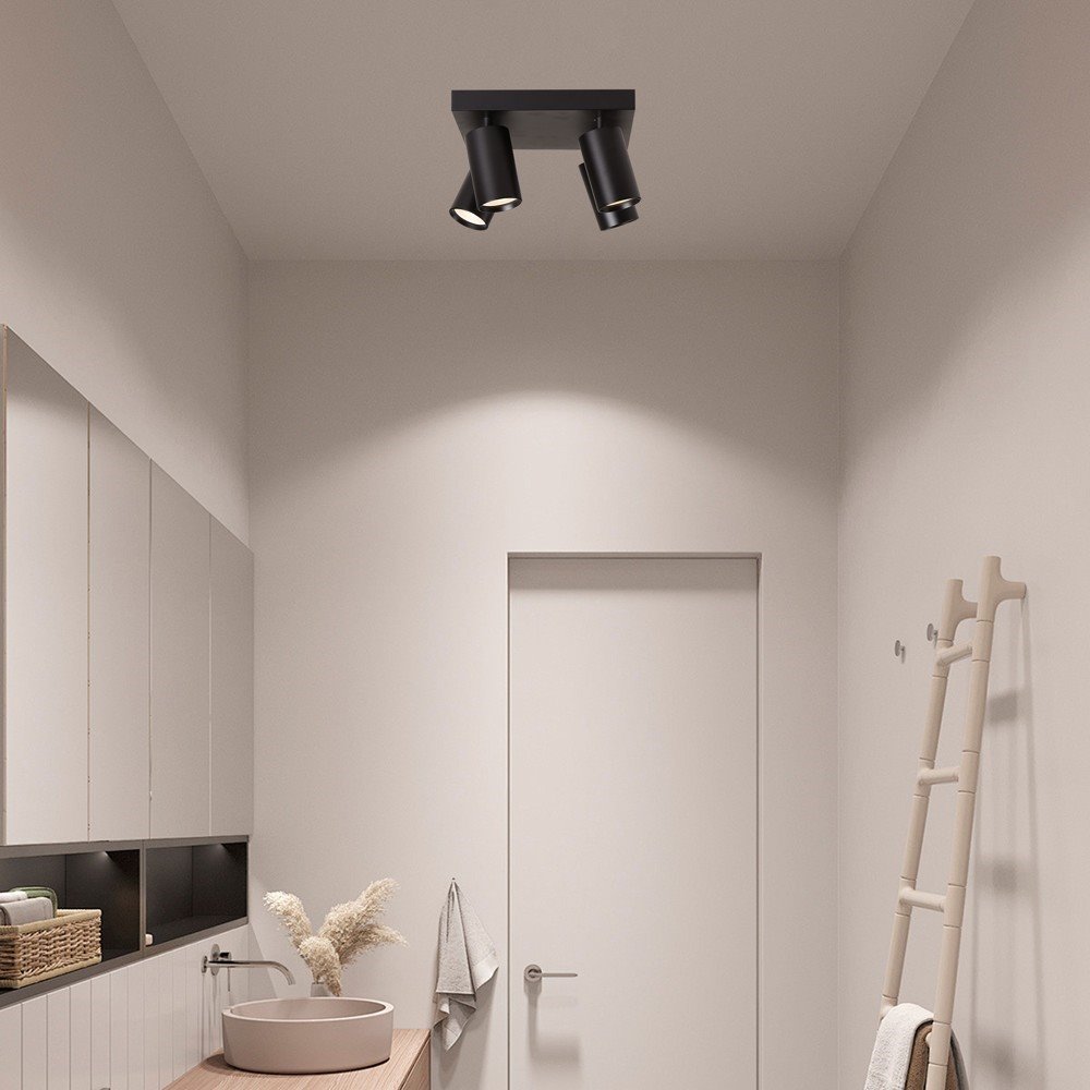 IMMAX NEO PUNTO-4S SMART bodové svítidlo čtverec 4 hlavy, GU10 4,8W, RGB+CCT, Zigbee 3.0, TUYA