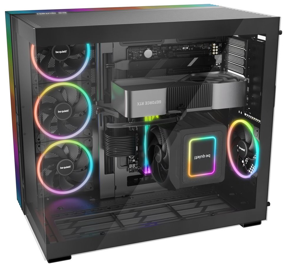 Be quiet! skříň LIGHT BASE 900DX / ATX / ARGB pásek / až 10 fans / 2xUSB 3.0 / USB-C / panoramatická / černá