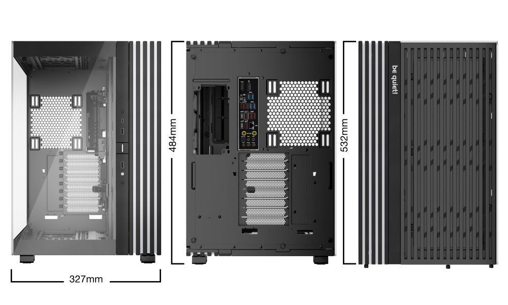 Be quiet! skříň LIGHT BASE 900DX / ATX / ARGB pásek / až 10 fans / 2xUSB 3.0 / USB-C / panoramatická / černá