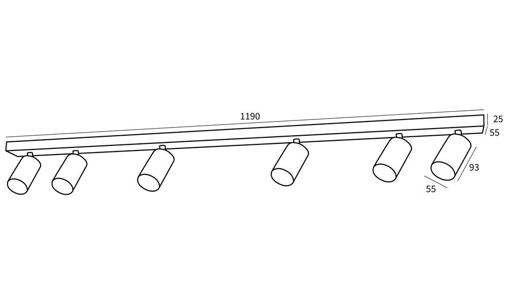 IMMAX NEO PUNTO-6 SMART bodové svítidlo linear 6 hlav, GU10, 4,8W, RGB+CCT, Zigbee 3.0, TUYA