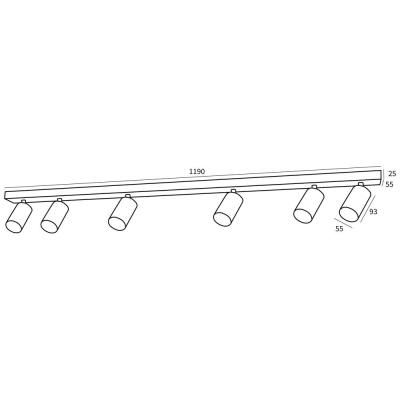 IMMAX NEO PUNTO-6 SMART bodové svítidlo linear 6 hlav, GU10, 4,8W, RGB+CCT, Zigbee 3.0, TUYA