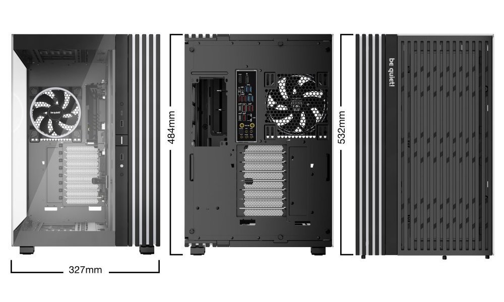 Be quiet! skříň LIGHT BASE 900FX / ATX / ARGB pásek / 4x140mm ARGB fan / 2xUSB 3.0 / USB-C / panoramatická / černá