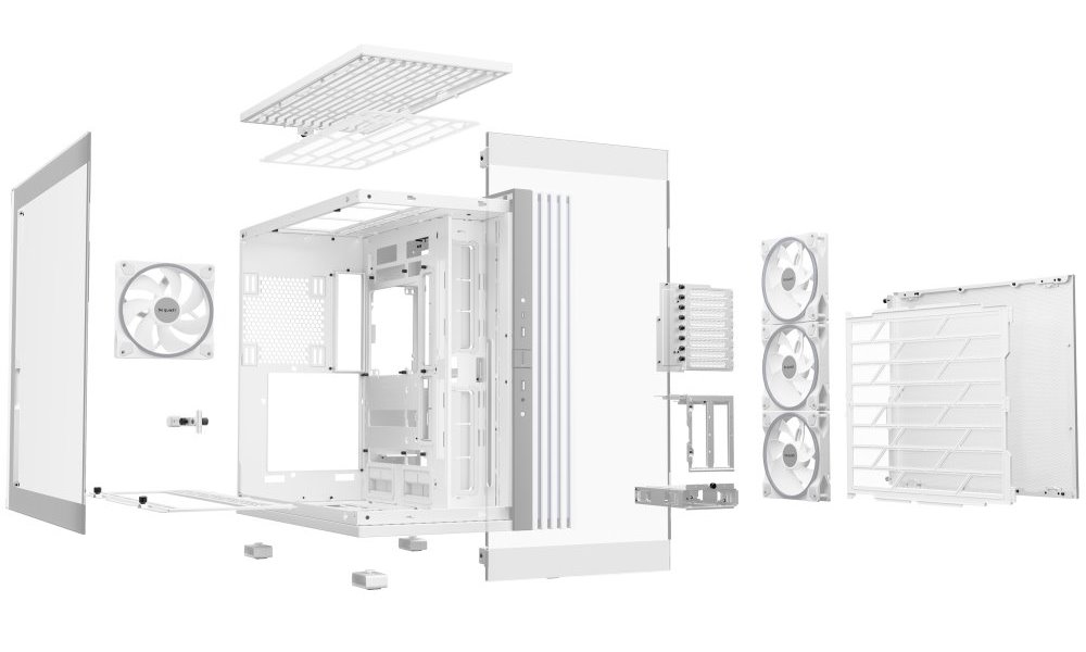 Be quiet! skříň LIGHT BASE 900FX / ATX / ARGB pásek / 4x140mm ARGB fan / 2xUSB 3.0 / USB-C / panoramatická / bílá