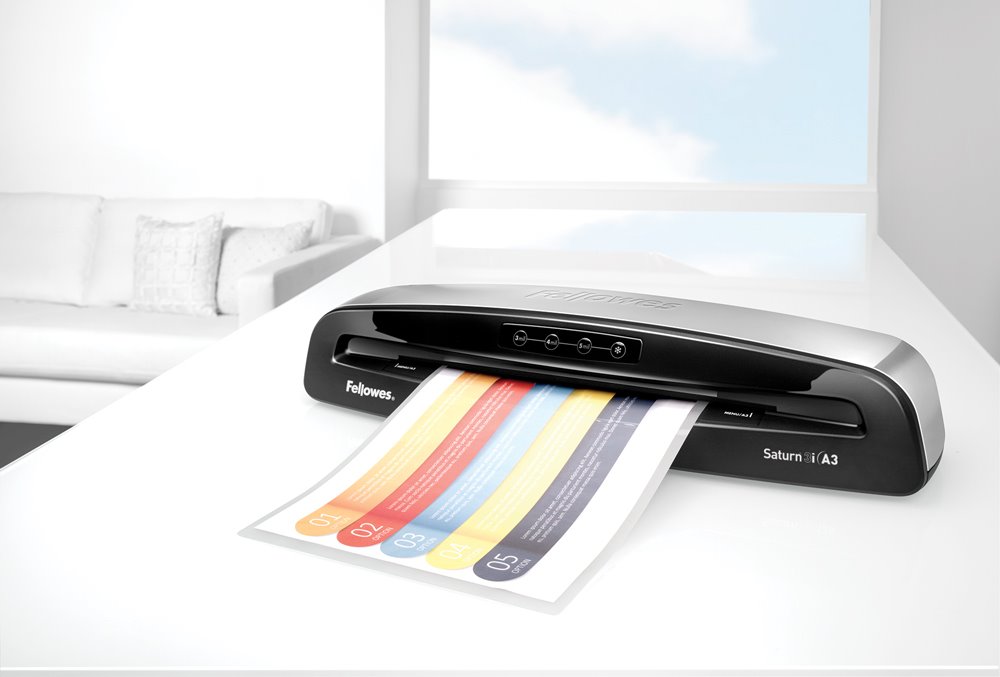 FELLOWES laminátor SATURN3i/ formát A3/ laminovací šířka 320 mm/ fólie 80-125 mic/ černo-stříbrný
