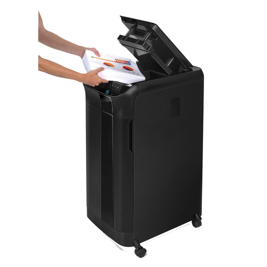 FELLOWES skartovač AutoMax 550 C/ křížový řez 4x38 mm/ objem koše 83 l/ certifikát NBÚ/ stupeň utajení P-4 (důvěrné)